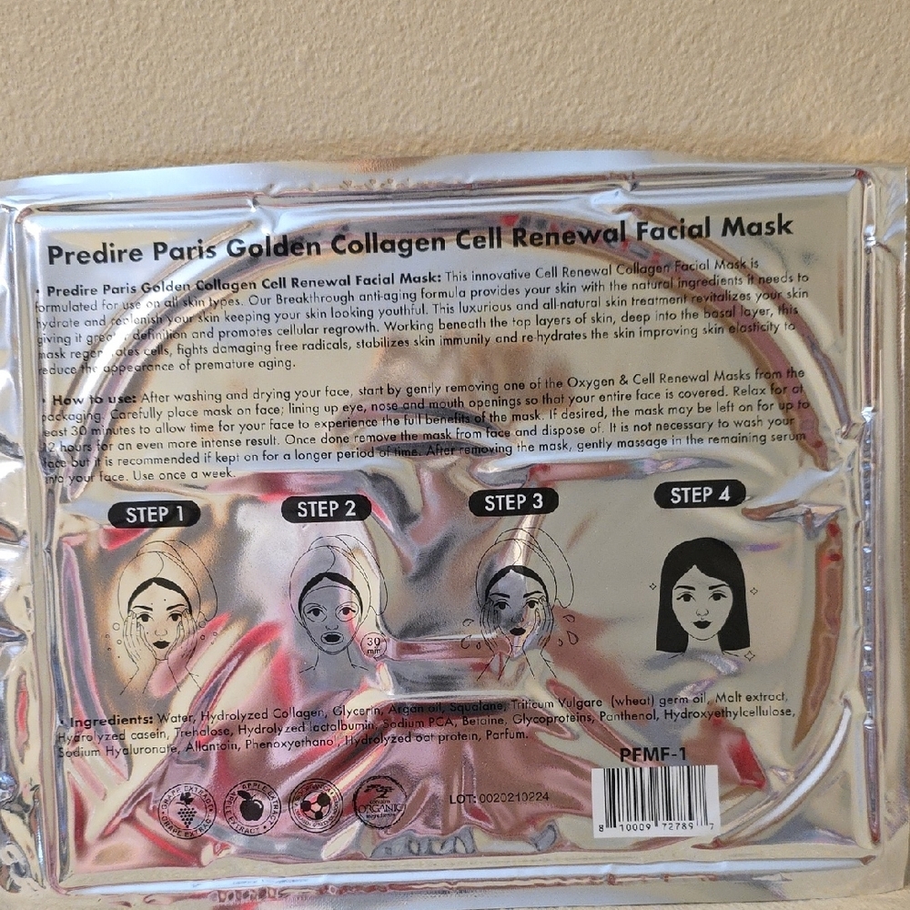 Radiant Glow Collagen Gold Skincare Mask - Picture 2 of 2